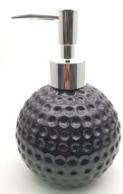 Carved Ceramic Liquid Soap Dispenser 250 ml, Black - $18.72