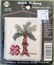 Asian Palm Tree Stitch &#39;N Hang Counted Cross Stitch Kit Ornament #4243 N... - £3.69 GBP
