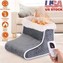 Foot Warmer with Heat Electric Heating Fleece Velvet Lining Winter Feet ... - £51.88 GBP