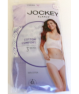 3 Jockey Elance Cotton Comfort Bikini Size 6 Multi-color Style 1489/504 - $18.79