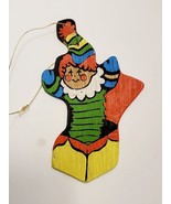 Vintage 1960s Christmas Ornament Jack-In-The-Box 4.5&quot; Handmade Hand Pain... - $25.74