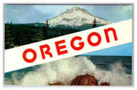 Greeting From Oregon Showing Coast and Mt St Helens Postcard Unposted - £3.90 GBP