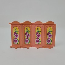 Playmobil Screen Room Divider Pink With Flowers Dollhouse Furniture Victorian - £7.81 GBP