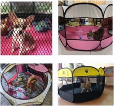 Dog Tent for Dogs/Cats/Rabbits + Free Carrying Case + Free Travel Bowl (Yellow+B - £42.70 GBP