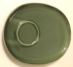 Retired Ikea 18004 Green Brown Trim Ceramic Oval Luncheon Plate Cup Hold... - £6.24 GBP