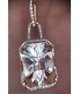14k Rose Gold 7.60 Carat Genuine Natural Morganite Pendant Custom (#J4570) - $41,548.41 MXN