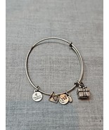 Alex and Ani Energy Gift Box Charm Silver Tone Bracelet, 2 3/8&#39;&#39; Diameter - $9.56 CAD