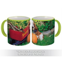 Basset Dog : Gift Mug Pet Animal Pumpkin Harvest Autumn Fall Funny Cute Hound - £12.69 GBP
