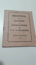 alte Sammlung Satzung Gesellschaft Wachzüge Belgrano Eisenbahn 1956... - $31.82