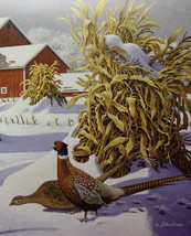 Pheasant Run John Sloane Winter Snow Fridge Magnet 3&#39;&#39;x3.75&quot; NEW - £2.84 GBP