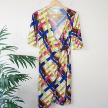 Jessica Simpson | Multicolor Geometric Maternity Wrap Dress Medium - $14.52