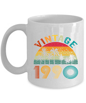 Vintage 1990 Coffee Mug 34 Year Old Retro Cup 34th Birthday Gift For Men Women - £11.90 GBP