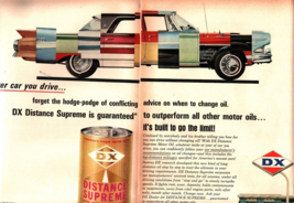 Vintage 1964 Magazine Ad Sunray DX Distance Supreme Motor Oil Can 1960s ... - £16.95 GBP