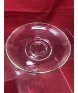 Pasabahce Turkey Gold Trim Glass Tea Saucer  - $8.86