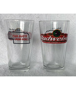 2 Budweiser Nebraska This Buds for You Pint Glasses State Outline - £25.54 GBP