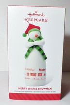Merry Wishes Snowman Hallmark Keepsake Ornament 2014 Christmas - £10.63 GBP