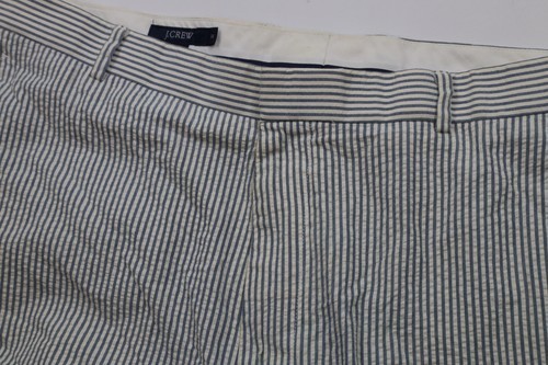 Vintage 90s J Crew Mens 38x36 Pinstriped Seersucker Wide Leg Chino Pants Cotton Item image 10