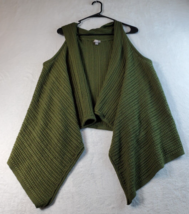 J. Jill Cardigan Sweater Womens Small Green Knit Polyester Sleeveless Open Front - £10.72 GBP
