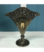 Vintage Silver Plated Filigree Vase ~ Art Nouveau Flower Holder ~ Goding... - £54.02 GBP