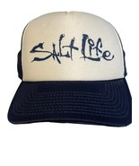 Salt Life Live Salty Men&#39;s Trucker Hat Adjustable Snap Back White Black ... - £14.00 GBP