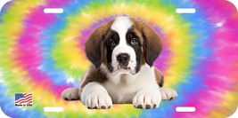 Saint Bernard Puppy Dog Can Personalize Novelty Metal License Plate K - £7.15 GBP+