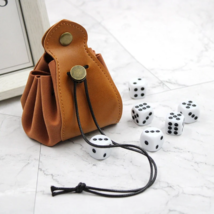 Dice Bag &amp; Dice Tray Simple, Leather Dice Bag, DnD Dice Tray, Dice Tray DnD - £21.67 GBP