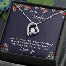 To My Wife Necklace With a Precious Message Card. Gift for Her. From Husband. - £39.36 GBP+