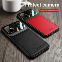 For Samsung S21+/S20 FE/Note20 Ultra/S20 Glass back HARD Leather Silicon case - £30.55 GBP