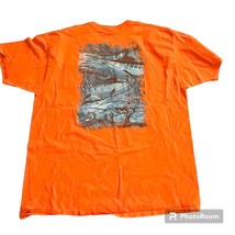 Guy Harvey Mens Sz XXL Orange Swordfish Fishing Graphic Pocket T Shirt - $17.22