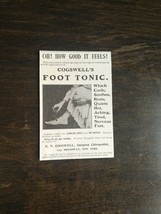 Vintage 1902 Cogswell&#39;s Foot Tonic E.N. Cosgswell Original Ad 1021 - $6.64