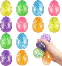 Easter Eggs Squishy Toys 12 PCS Easter Eggs Stress Ball Easter Basket Stuffers F - £19.51 GBP