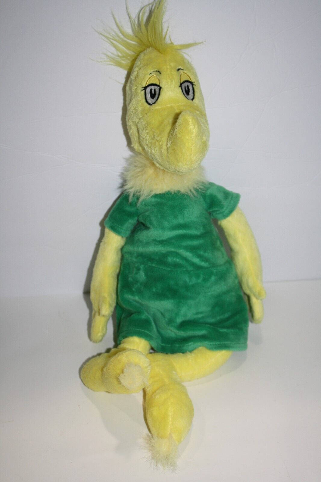 Primary image for Dr Seuss Yellow Bird Sneetch Green Dress Plush Stuffed Animal Toy Kohls Cares