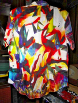 Robert Graham Grig Colorful Short Sleeve Shirt Size Medium NWTS image 2
