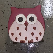 Hand Carved Wise Owl Wood Kitchen Bath Step Stool - £36.17 GBP