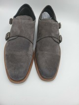 Alfani Men Double Monk Strap Loafers Darius Grey Suede Size 9.0M - £43.51 GBP