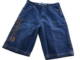 Timberland Authentic Outdoor Gear Size 38 Jean Shorts Stitch Work Logo Spellout - $27.83