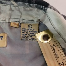 Northwest Blue Shirt Mens L Tall Green & White Plaid Vintage Flannel Long Sleeve image 9