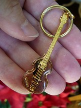 (M-225-B) Hofner Cavern Left Hand Bass Guitar Key Chain Beatles I Love Guitars - £22.65 GBP