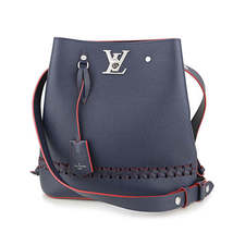 Louis Vuitton Shoulder Bag Lockme Bucket Marine Rouge Navy - £3,039.87 GBP