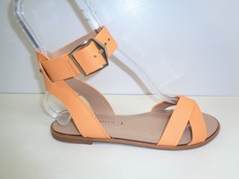 Antonio Melani Size 8.5 M DUANE Orange Leather Cross Sandals New Womens ... - £69.82 GBP