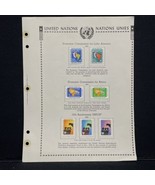United Nations Stamp Book Page Lot Of 5 Stamps Unposted ECLA ECA 15AU Vt... - $24.54 CAD