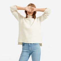 Everlane The ReCashmere Stroopwafel Turtleneck Sweater Recycled Cashmere Ivory S - £92.58 GBP