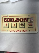 Vintage Plastic License Plate Insert Advertising Dealer NELSONS CROOKSTO... - $40.67 CAD