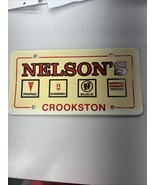 Vintage Plastic License Plate Insert Advertising Dealer NELSONS CROOKSTO... - $40.67 CAD