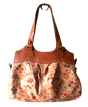 Patricia Nash Purse Floral Leather Tote Handbag Gorgeous Oilcloth Brown EUC - £208.50 GBP