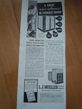 Vintage L.J. Mueller Furnace Company Print Magazine Advertisements 1937 - $5.51 CAD