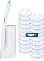 Disposable Toilet Brush Set with 20 Refills Toilet Bowl Brush and Holder Disposa - £26.12 GBP