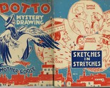 Dotto Mystery Drawing Book Mother Goose Sketches in Stretches 1930&#39;s - £118.56 GBP