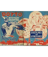 Dotto Mystery Drawing Book Mother Goose Sketches in Stretches 1930&#39;s - £117.20 GBP