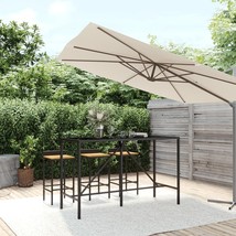  Bar Table With Glass Top Black - $374.05 CAD